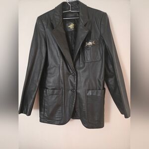 Etienne Aigner Leather Blazer